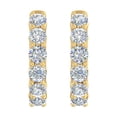 thumbnail image 2 of 3/4 Carat Diamond Hoop Huggies Earrings in 14K Yellow Gold (SI1-SI2 Clarity), 2 of 3
