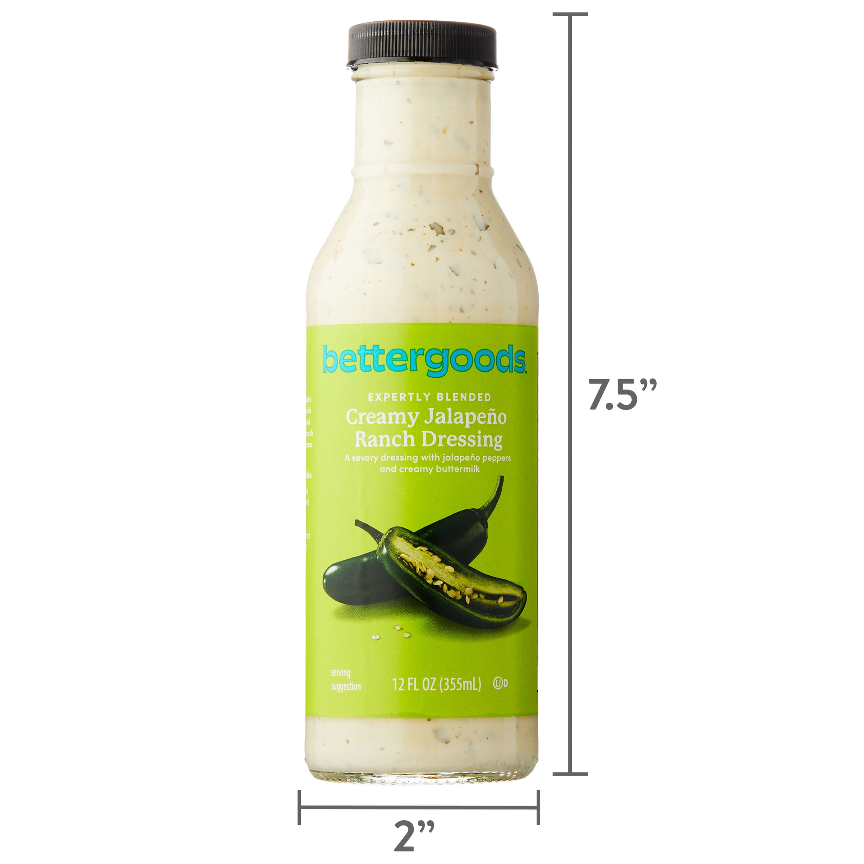 bettergoods Creamy Jalapeno Ranch Dressing, 12 fl oz