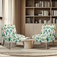 thumbnail image 4 of HELLHERO Easy Care Armless Accent Chair Cover Stain Protection Elastic Bottom Armless Accent Chair Soft Cover for Dining Room, Cacti, 4 of 8