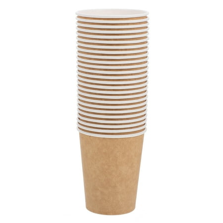 150 Pcs Disposable Paper Cup Coffee Cups Water Distinctive Mugs with Lids 12 Oz Compostable Drinking Office Banquet