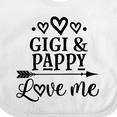 thumbnail image 4 of Inktastic Gigi and Pappy Love Me Girls Baby Bib, 4 of 4