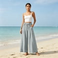thumbnail image 5 of Edvintorg Yoga Pants with Pockets for Women Elastic Waisted Casual Loose Lightweight Wide Leg Athletic Trousers Women Clothing Purple M, 5 of 9