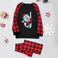 thumbnail image 2 of Odeerbi Christmas Pajamas for Family Holiday Plaid Long Sleeve Family Christmas Pajamas Matching Sets Mom Casual Print Loungewear Parent-child Set Two-Piece Sleepwear Xmas PJs Set Black, 2 of 6
