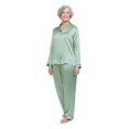 thumbnail image 4 of Women's 100% Silk Pajama Set - Luxury Sleepwear Pjs by TexereSilk (Morning Dew), 4 of 4