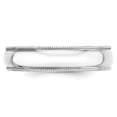 thumbnail image 3 of Primal Gold 10 Karat White Gold 5mm Lightweight Milgrain Half Round Band Size 8, 3 of 5