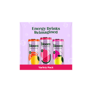 Bloom Nutrition Sparkling Energy Drink, Variety, 12 fl oz Cans, 12 Pack