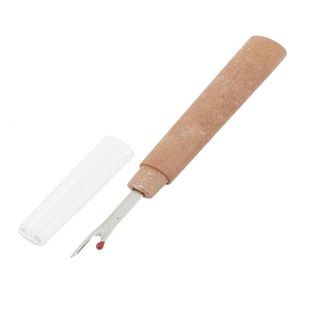 Plastic Handle Sewing Stitch Thread Unpicker Seam Ripper Cutter Brown