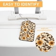 thumbnail image 3 of RATGON 2 Pack Luggage tag PU Leather with Stainless Steel Loop Sunflowers Patterns Travel Trip, 3 of 7