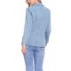 thumbnail image 3 of CHAQUETA DE DENIM INSPIRADA EN CHIC PARA MUJERES, BOTÓN ABAJO, SOLAPA MUESCA, DOS BOLSILLOS LATERALES, CHAQUETAS DE JEAN CASUAL M AZUL CLARO, 3 of 6
