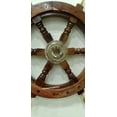 thumbnail image 5 of Brass Handle Nautical Ship Wheel Classic Design Boat's Wheel (18 inches), 5 of 6