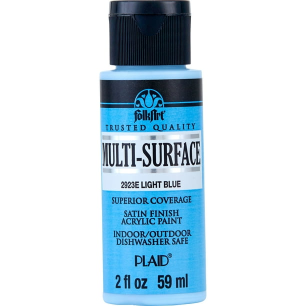 FolkArt 2923E MultiSurface Acrylic Craft Paint, Light Blue, 2 fl oz