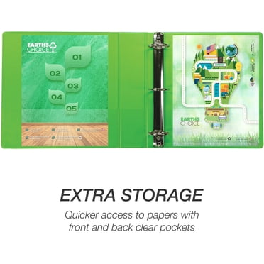 Samsill Earth's Choice 3-Inch Binders - 2-Pack Eco-Friendly Plant-Based