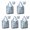 Blue Christmas Snowflake, variant on 5 Pack Foldable Shopping Bag,Black Christmas Folk Pattern Reusable Grocery Bags with Pockets,Large Reusable Tote Bags with Handles Waterproof & Lightweight