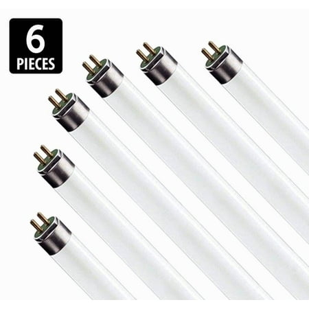 (6 Pack) F17T8/865 17W 24 Inch T8 Fluorescent Tube Light Bulb, 6500K Daylight White, Medium Bi-Pin (G13) Base, 17 Watt T8 Light Bulbs