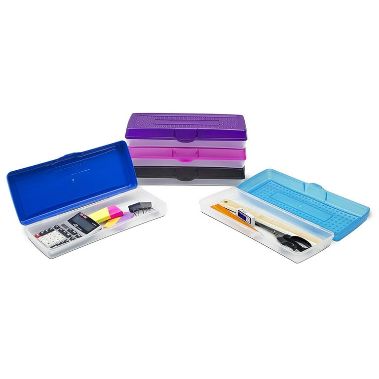 Storex Carrying Case Pencil - Assorted Bright - Impact Resistance - Plastic Body - Translucent - 2.9 Storex Carrying Case Pencil - Assorted Bright - Impact Resistance - Plastic Body - Translucent - 2.9
