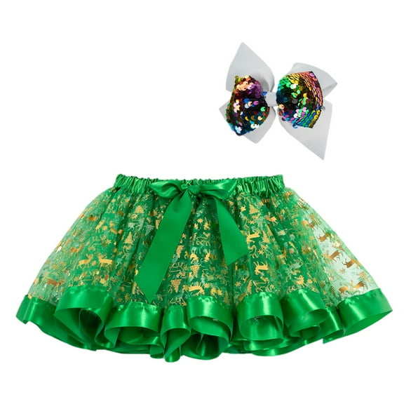 Toddmomy 1 Set Skirts for Kids Pompous Bubble Design Ideal for Girls' Party and Stage Performances in Green Color