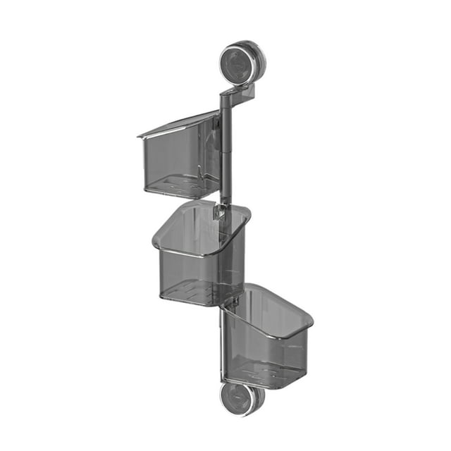 Wall Mounted Organizer - Suction Cup Rotating Storage Container for Kitchen Bathroom Shower Room Versatile Food Storage Solution