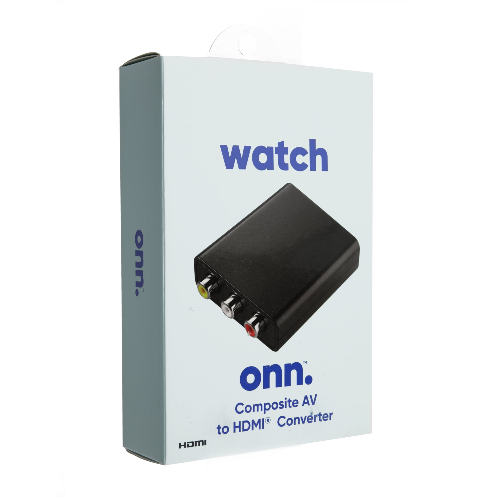 onn. Composite AV To HDMI Adapter, 1080P HD Quality