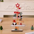 thumbnail image 3 of Christmas Decor Wooden Tabletop Tree, Festive Freestanding Desktop Ornament, Holiday Centerpiece Decoration, Seasonal Home Shelf Mantel Display, Ideal Xmas Decor Gift for Indoor Living Room Party, 3 of 3