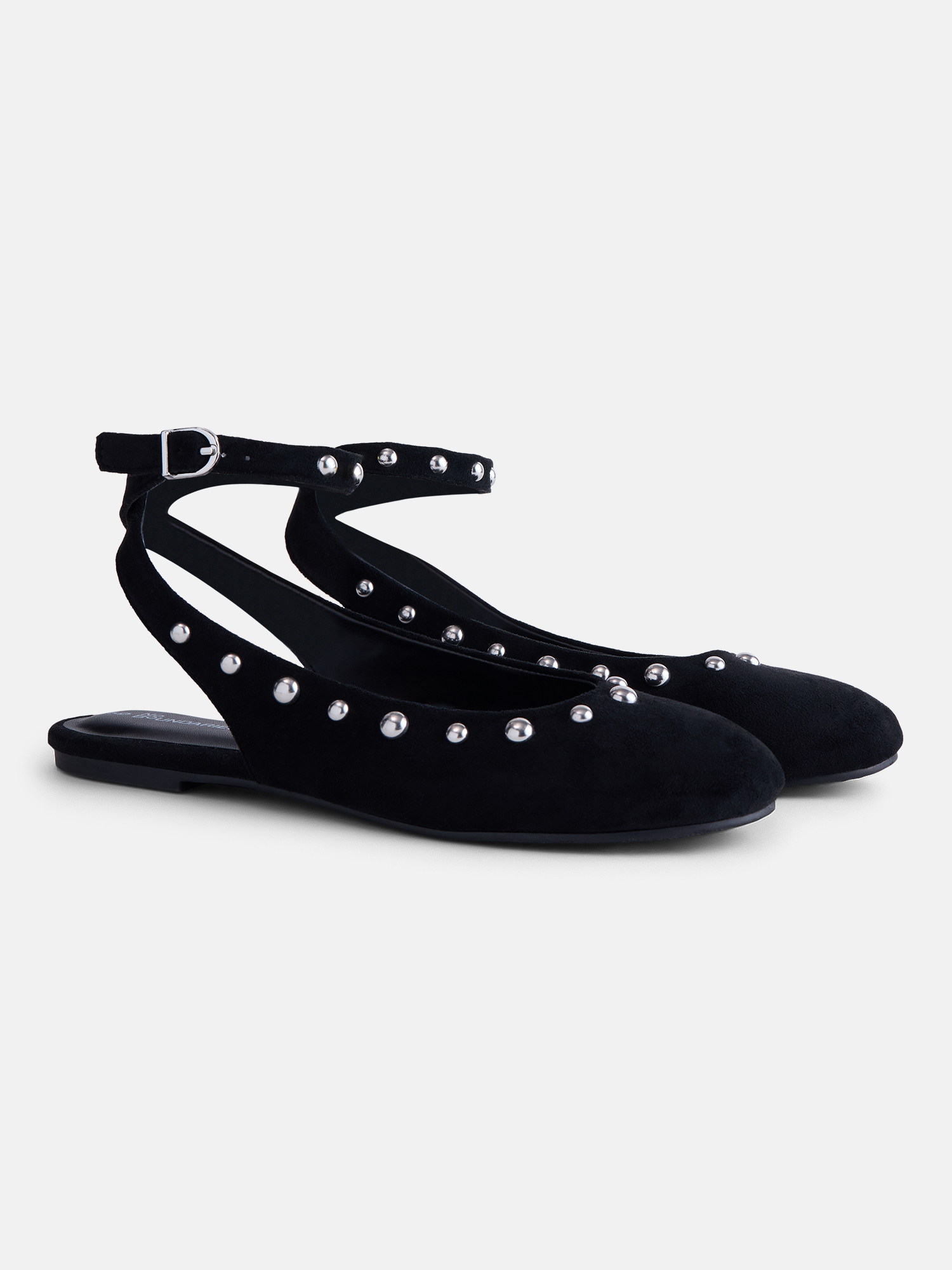 No Boundaries Women's Faux Suede Ankle Ballet Flat photo 2