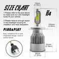 thumbnail image 2 of SHENKENUO H4 9003 HB2 Combo LED Motorcycle Headlights Bulb High / Low Beam High Power,6000K White,Pack of 2,C19, 2 of 10