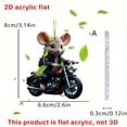 thumbnail image 3 of Mouse Riding Motorcycle and Playing Guitar 2D Acrylic Pendant Mouse and the Motorcycle, 3 of 3