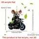 thumbnail image 3 of Colgante Acrílico 2D de Un Ratón En Motocicleta y Tocando La Guitarra, 3 of 3