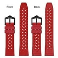 thumbnail image 4 of Fluororubber Watch Band,18mm Quick Release Watch Strap for Men and Women,Red with Black Buckle, 4 of 7