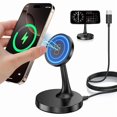 thumbnail image 1 of HAYANMagnetic Wireless Charger iPhone Stand 15W Fast Mag-Safe Charger for iPhone 16/16 Pro/16 Plus/16 Pro Max/15/14/13/12 Series Apple Magnet Wireless Charging Station/Pad for AirPods, 1 of 1