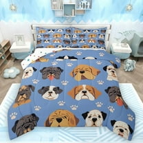 Castle Fairy 3-Piece Queen Cute Dog Bedding Comforter Set