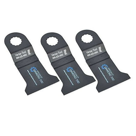 Versa Tool SB3A-D 45mm Standard 'E' Cut Wood and Plastic Multi-Tool Saw 3 Blade Pack Fits Fein Multimaster, Rockwell, Sonicrafter, Makita Oscillating