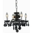 thumbnail image 1 of V7804D15B-JT-RC 12 x 15 in. Rococo 4 light Black Pendant - Royal Cut Crystals, 1 of 1
