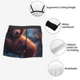 thumbnail image 3 of Pofeuu Lazy Stone Bear Print Men’s Boxer Briefs, Moisture-Wicking Underwear, Regular,Trunk-Medium, 3 of 5
