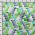 thumbnail image 4 of oneOone Cotton Silk Light Green Fabric Geometrical Lines Diy Clothing Quilting Fabric Print Fabric By Yard 42 Inch Wide, 4 of 4