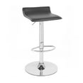 thumbnail image 1 of SIGMAPVC-Black Tabouret de Bar Réglable en "Cuir" Contemporain - Réglisse Noire, 1 of 2