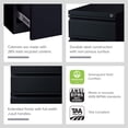 thumbnail image 5 of Hirsh Pro 20" Deep Mobile Pedestal File Cabinet 3 Drawer Box-Box-File, Letter Width, Black, 5 of 18