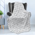 thumbnail image 4 of Whales Soft Flannel Fleece Throw Blanket, Fish Illustrations Mammal Pencil Drawing Underwater Element Dots Gentle Lines, Cozy Plush for Indoor and Outdoor Use, 50" x 70", Slate Blue, by Ambesonne, 4 of 5