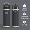 thumbnail image 3 of Thermos ICON Series Stainless Steel Vacuum Insulated Water Bottle w/ Spout, Graphite, 24oz, 3 of 9