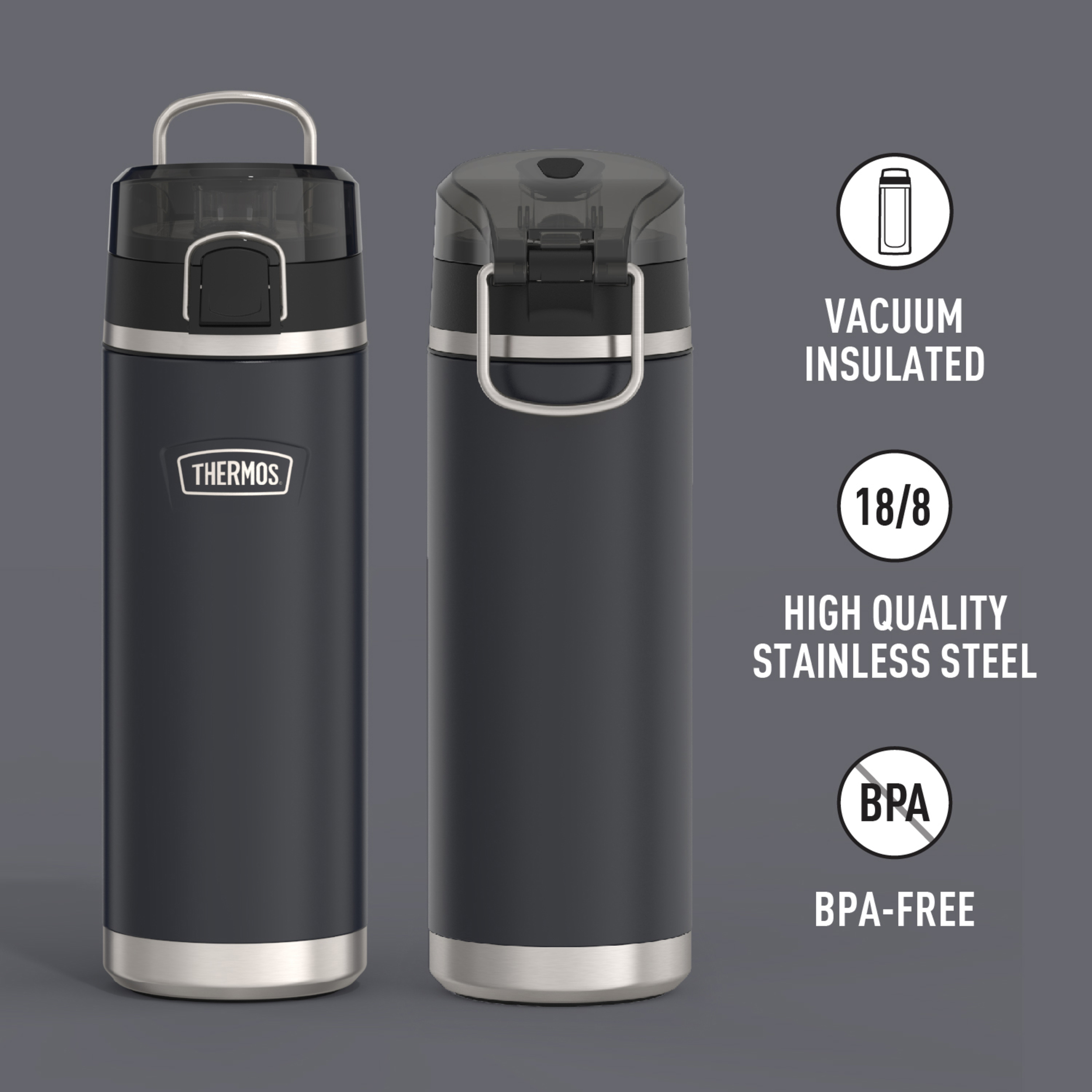 Thermos ICON Series Stainless Steel Water Bottle, 24oz photo 2