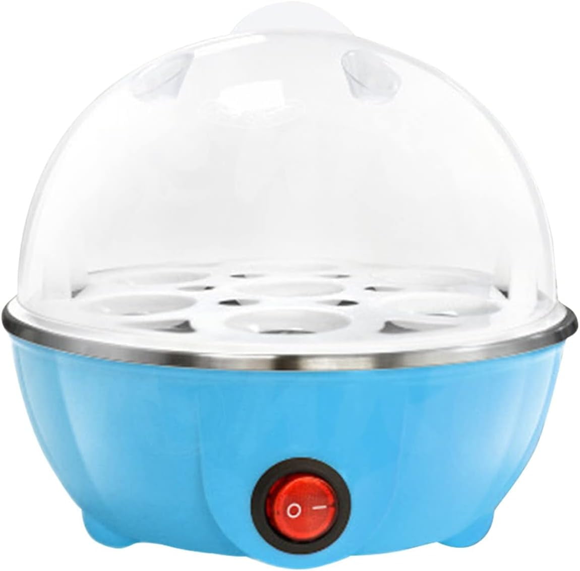 Egg Cooker For Hard Boiled Eggs, Easy Egg Cooker Electric 7-Egg Capacity, Single Layer Hard-Boiled Egg Cooker with Auto Shut-Off, Measuring Cup Included, BPA Free (White)