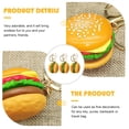 thumbnail image 2 of ColoMX 3 unids creativo hamburguesa llaveros bolsa colgando llaveros resina hamburguesa llaveros favores fiesta, 2 of 8