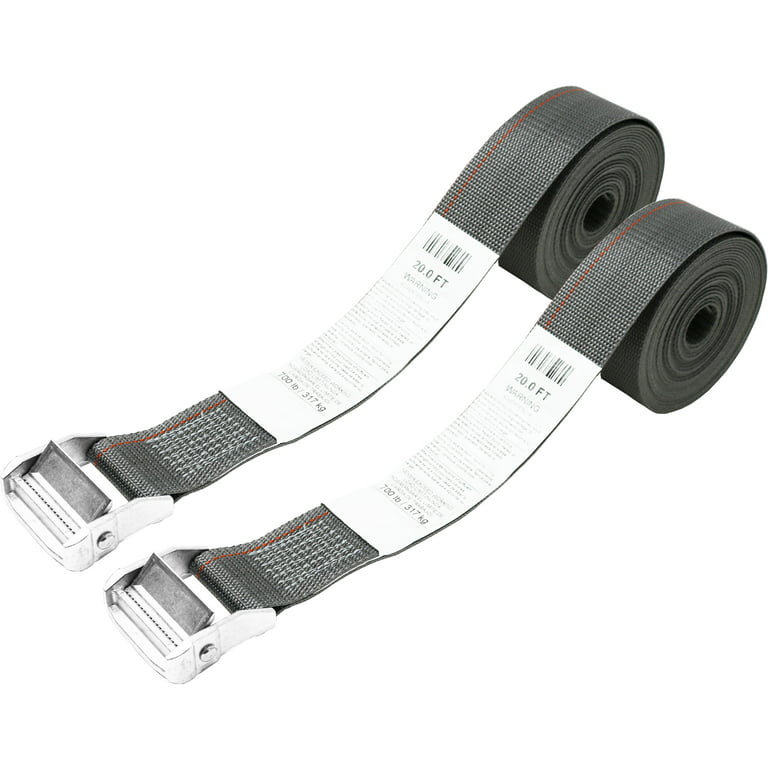 2 x 12' Cam Buckle Straps with E-Fittings - 8 Pack