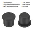 thumbnail image 3 of Uxcell High Temp Silicone Plug Mount Dia 12.5mm/0.49 inch t Shaped Rubber Stopper Hole Plugs for Powder Coating Plating Waterproof Plugs Sealing Plugs Black Pack of 12, 3 of 7