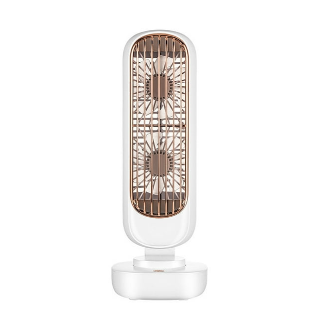 Small Desk Tower Fan 3 Speed Portable USB Mini Cooling Tower Fan Dual Air Circulation
