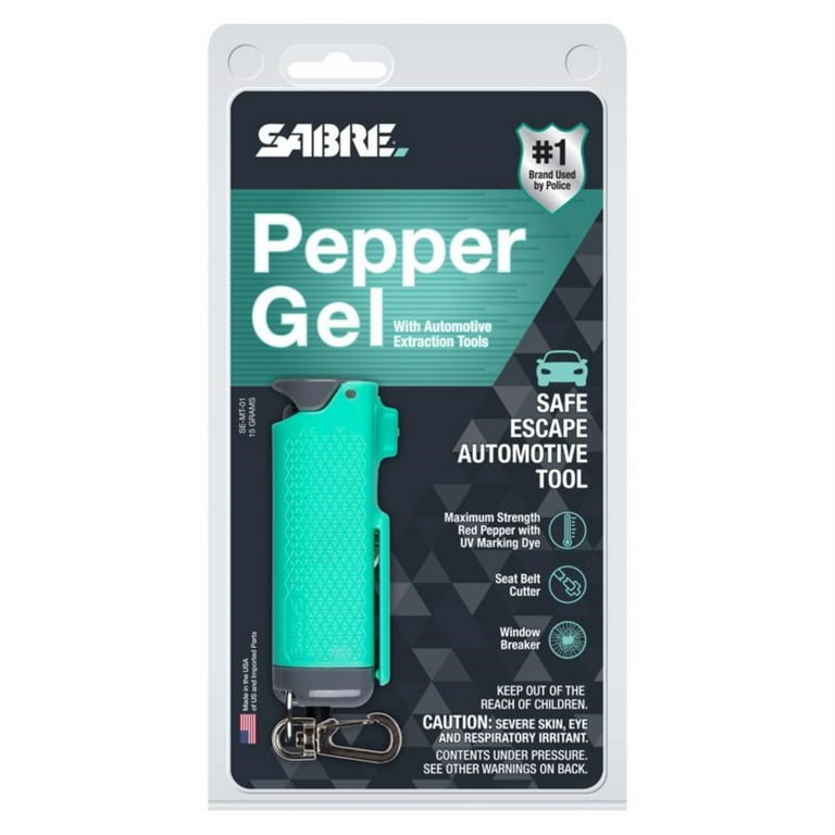 SABRE Safe Escape 3-In-1 Pepper Gel With Seat Belt Cutter and Window  Breaker