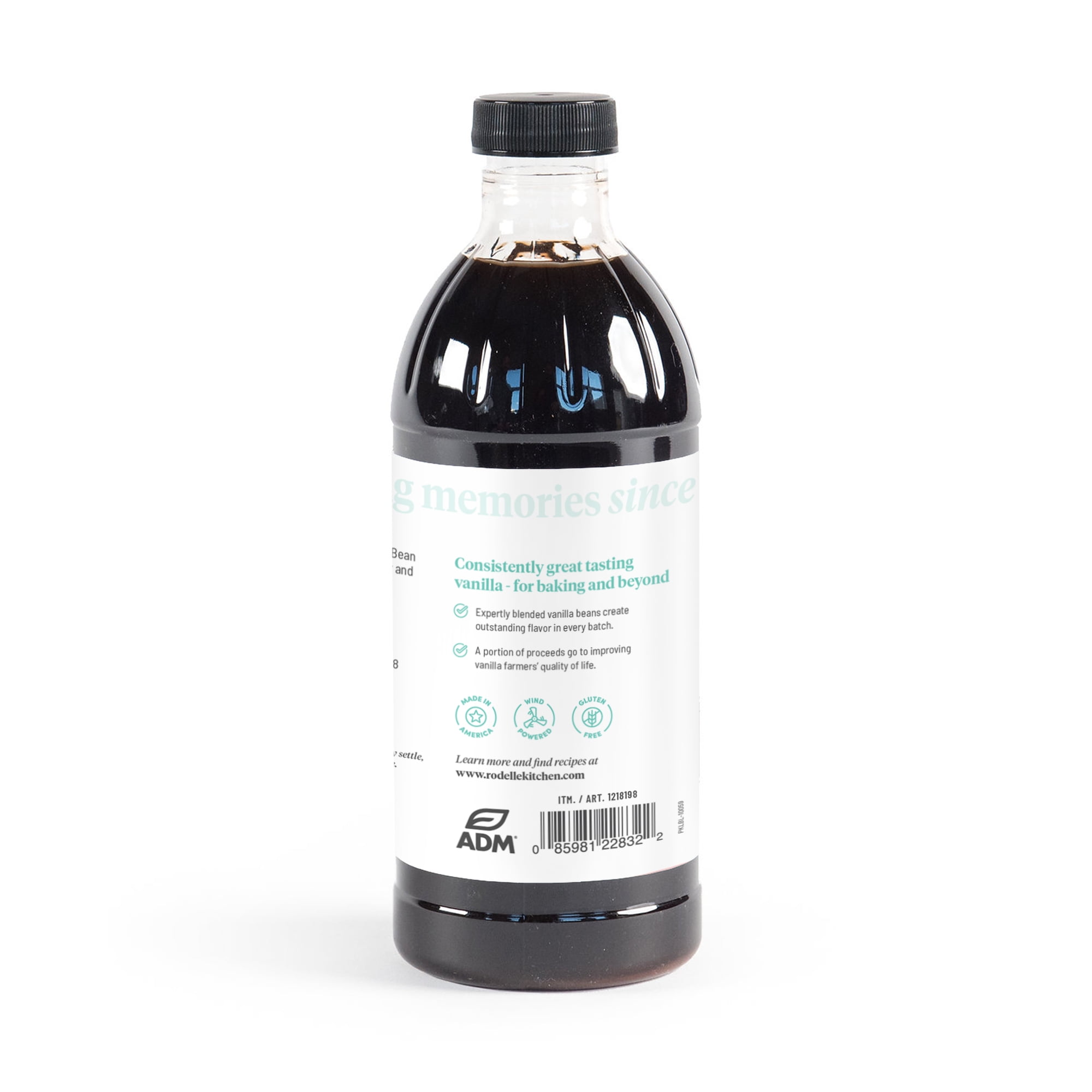 Rodelle Pure Vanilla Extract, 16 Fluid Ounces, Gluten-Free, Vegan, Liquid