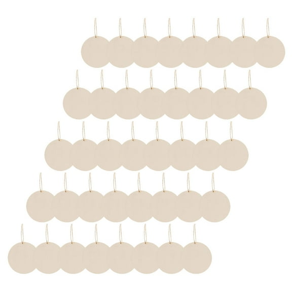 SOPOTUTU 20Pcs Round Wood Plaques 3 Inch Natural Unfinished Wood Craft Blanks for