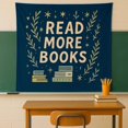 thumbnail image 4 of ViciArt Read More Books Polyester Tapestry, 51"x60" Cozy Literary Wall Hanging, Book Lover Decor for Reading Nooks, 4 of 4