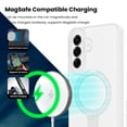 thumbnail image 6 of Entronix Magnetic Case for Galaxy A17, Frosted Matte Back with Kickstand Shock-Absorbent Hybrid Cover, White, 6 of 6