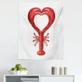 thumbnail image 1 of Sea Animals Tapestry, Boiled Lobster Shapeds Heart Fish Dinner Seafood Love Restaurant Menurt, Fabric Wall Hanging Decor for Bedroom Living Room Dorm, 5 Sizes, Red, by Ambesonne, 1 of 1